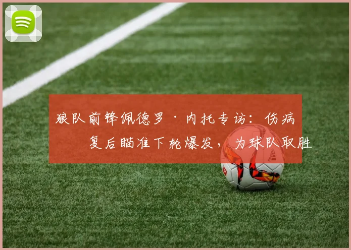 狼队前锋佩德罗·内托专访:伤病恢复后瞄准下轮爆发,为球队取胜可胜任场上任何位置(2026)